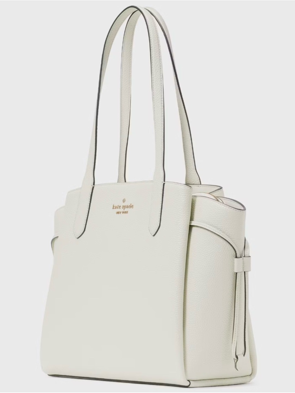 Kate Spade Dumpling Ivory Leather Tote Bag